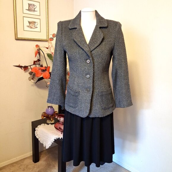NWT Comfy Lined Gray Blazer Jacket Spring Fall Winter Jackets Tag Size S - Picture 5 of 10